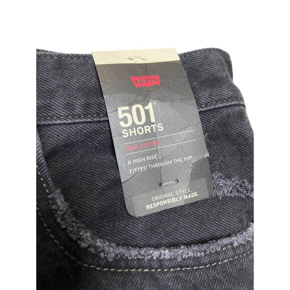 NWT Levi’s 501 Original Black Jean Short-sz 29 - Picture 6 of 11